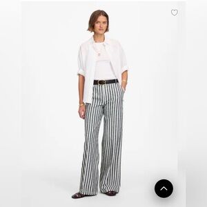 Madewell - The Petite Zoe Relaxed Wide Pant in Linen-Cotton Blend